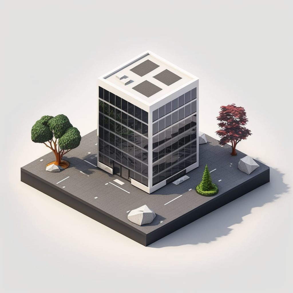 AI Midjourney Prompt for Object - Isometric Realistic Building