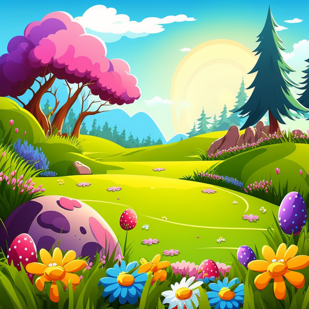 AI Midjourney Prompt for Easter - Spring Meadow