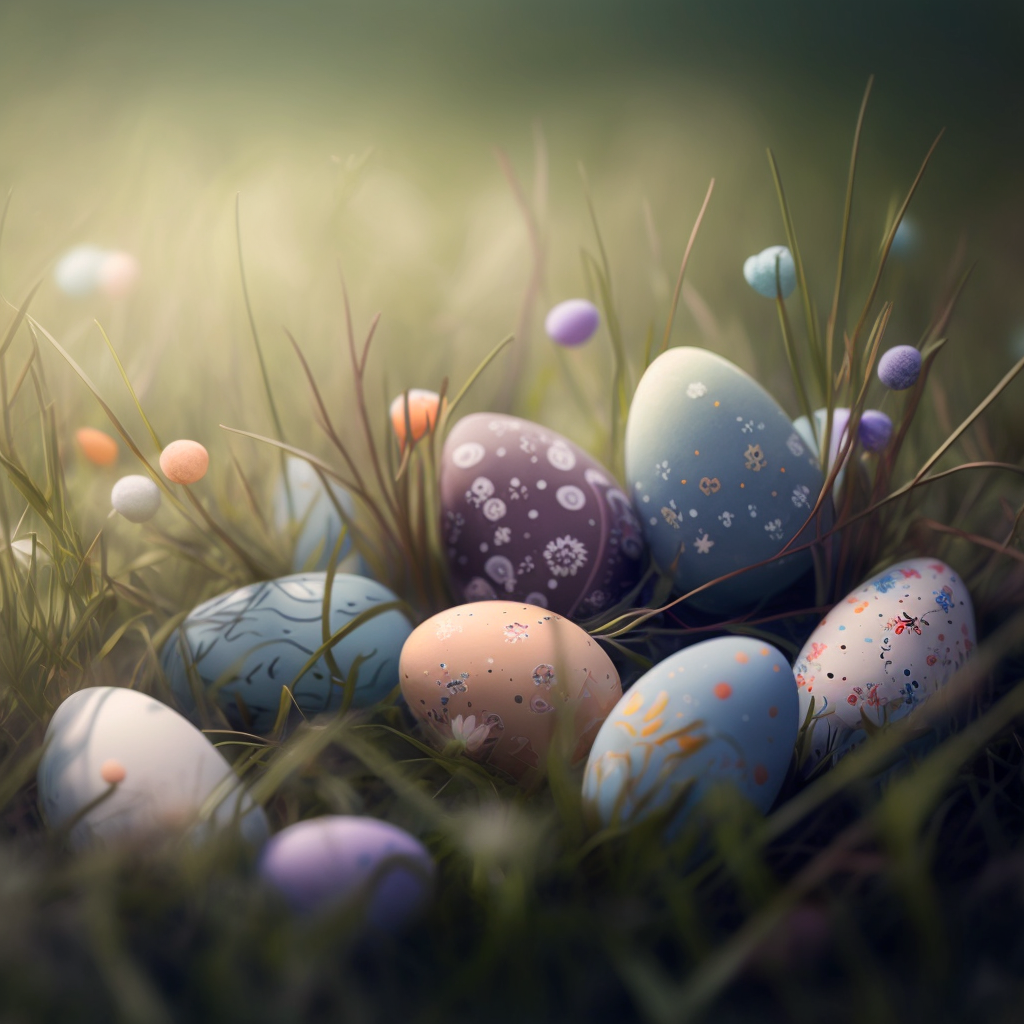 AI Midjourney Prompt for Easter - Pastel Easter Eggs