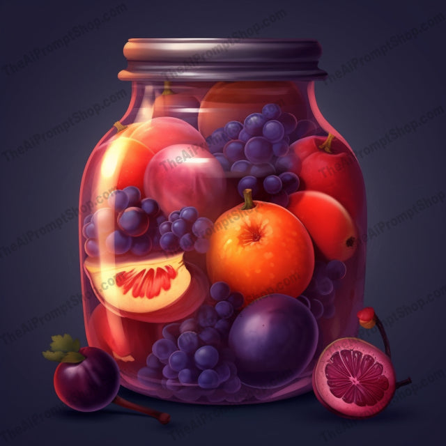 AI Midjourney Prompt for Mystic Fruit Jar