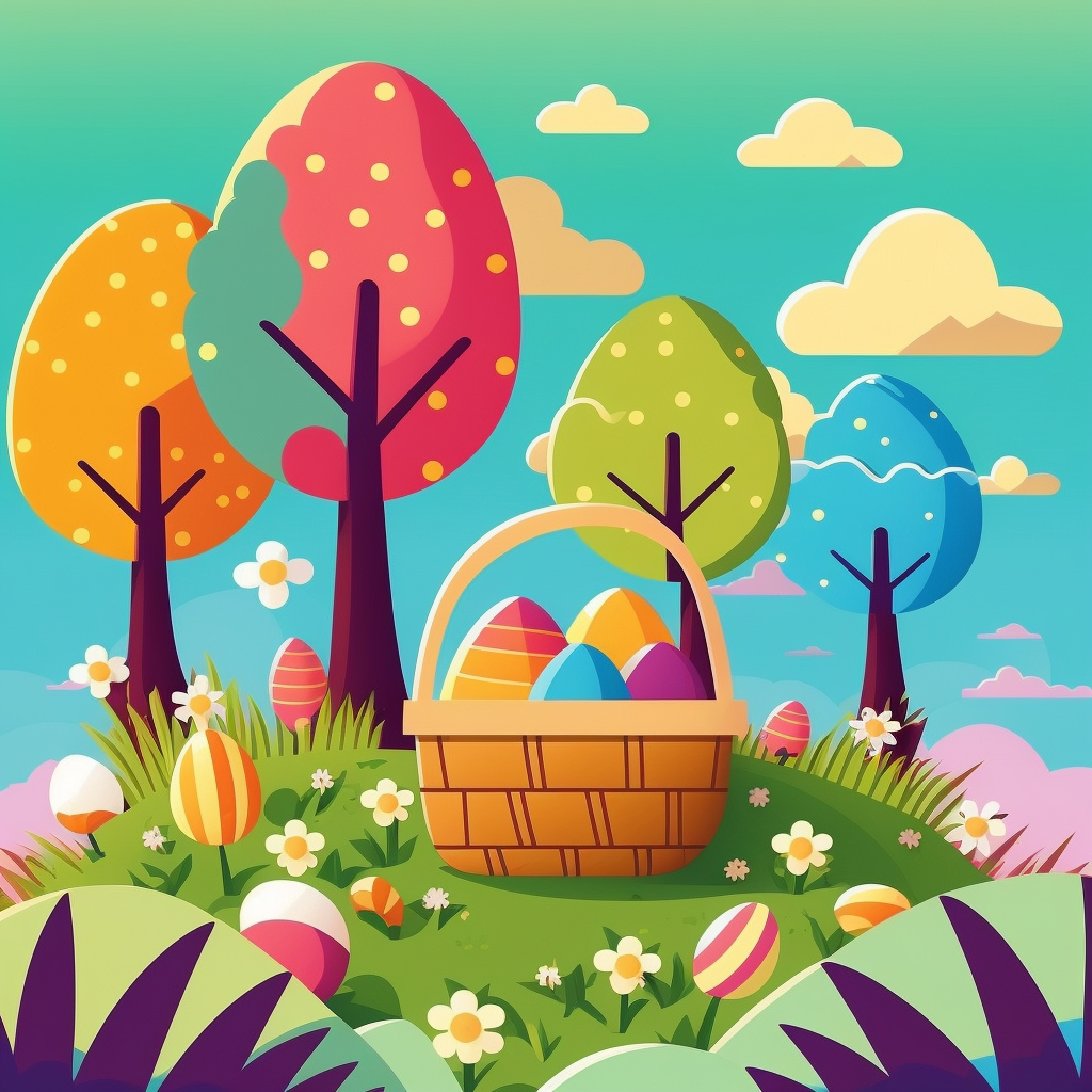 AI Midjourney Prompt for Easter - Vibrant Easter Eggs