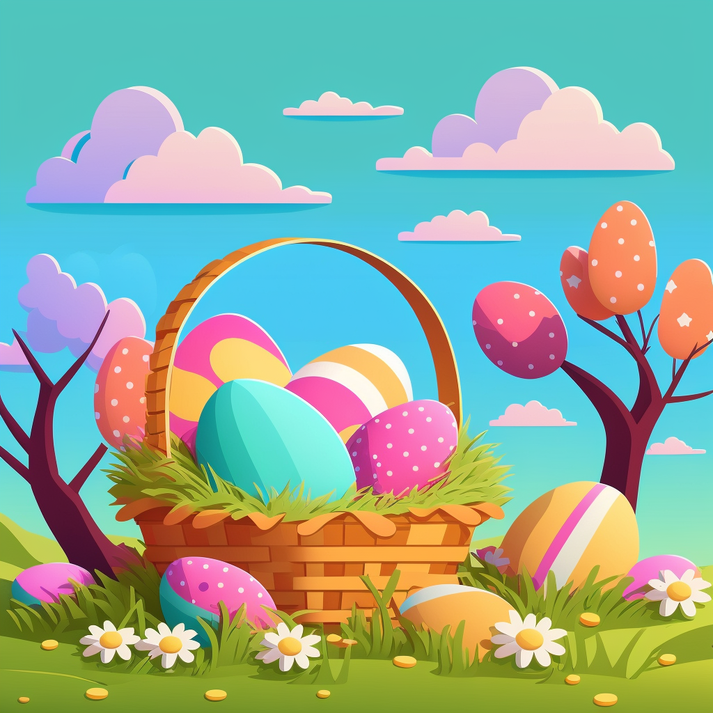 AI Midjourney Prompt for Easter - Vibrant Easter Eggs