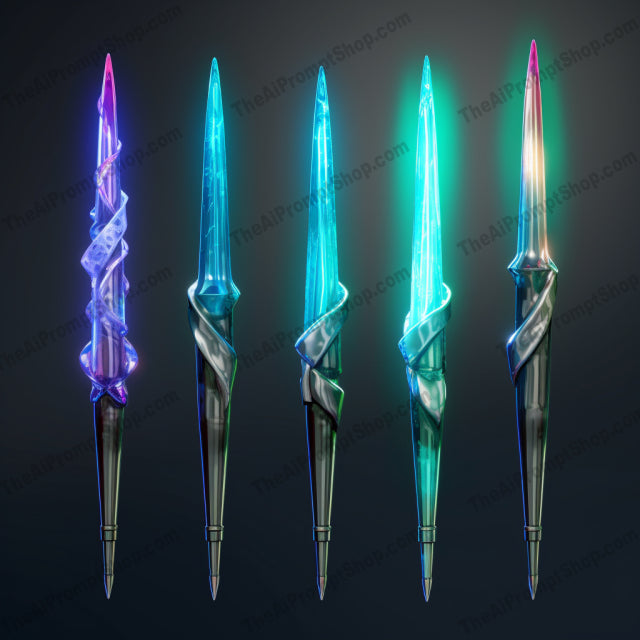 AI Midjourney Prompt for Luminous Brushwork Magic Wand Set