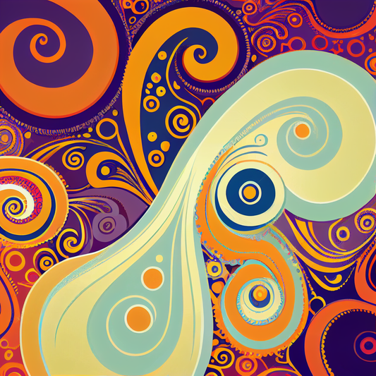 AI Midjourney Prompt for Illustration - Psychedelic Steampunk Paisley