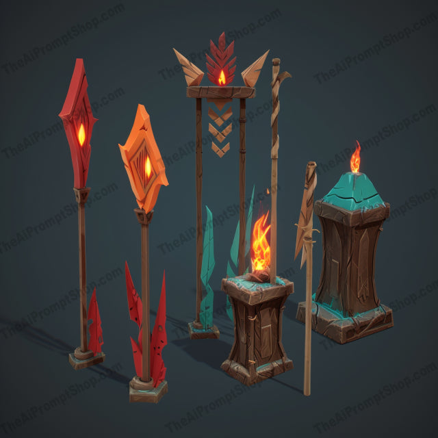 AI Midjourney Prompt for Handcrafted Fire Arrows