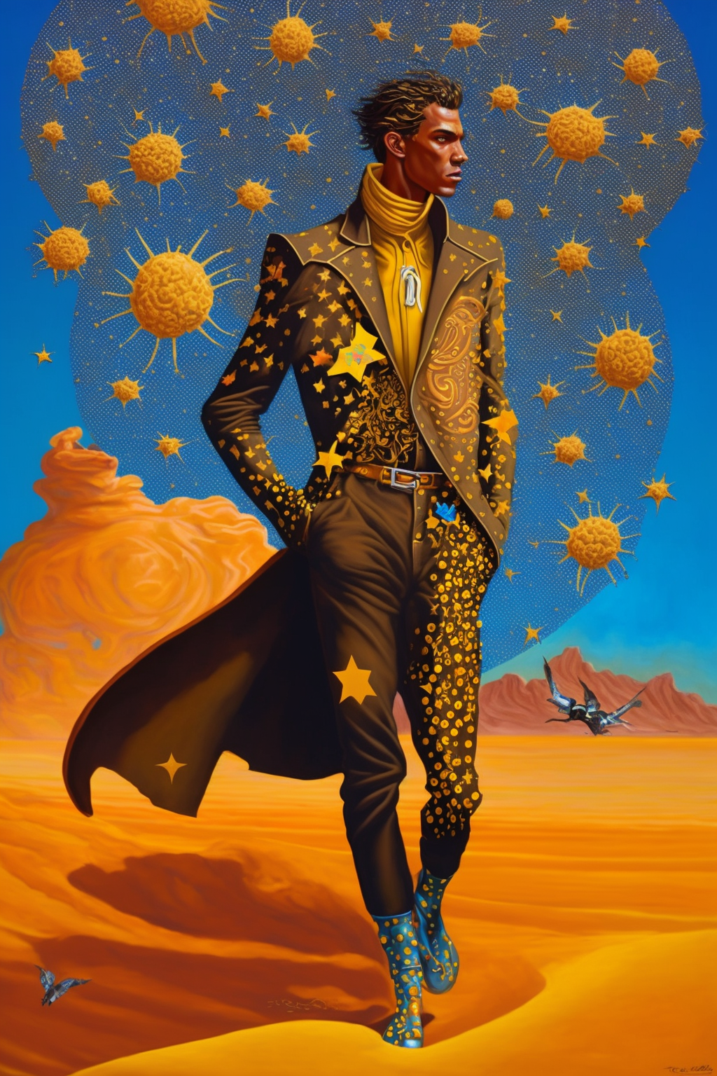 AI Midjourney Prompt for Illustration - Desert Palace Jacket