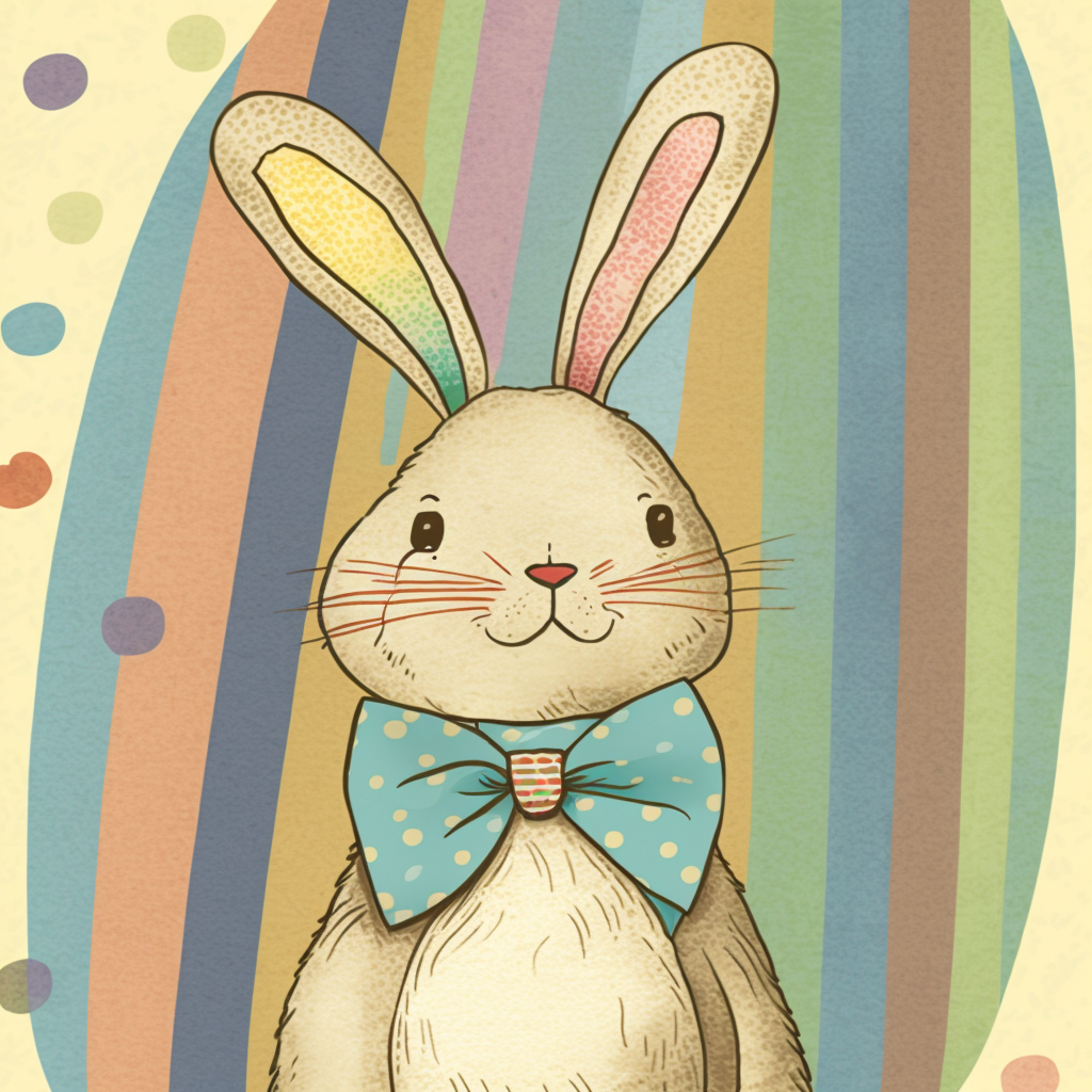 AI Midjourney Prompt for Easter - Whimsical Bowtie Bunny