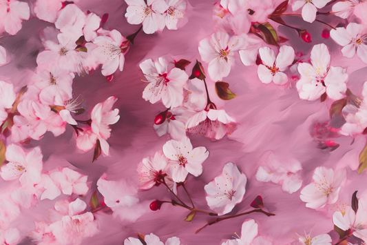 AI Midjourney Prompt for Pattern - scattered Cherry Blossoms