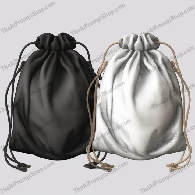 AI Midjourney Prompt for Leather Drawstring Bags