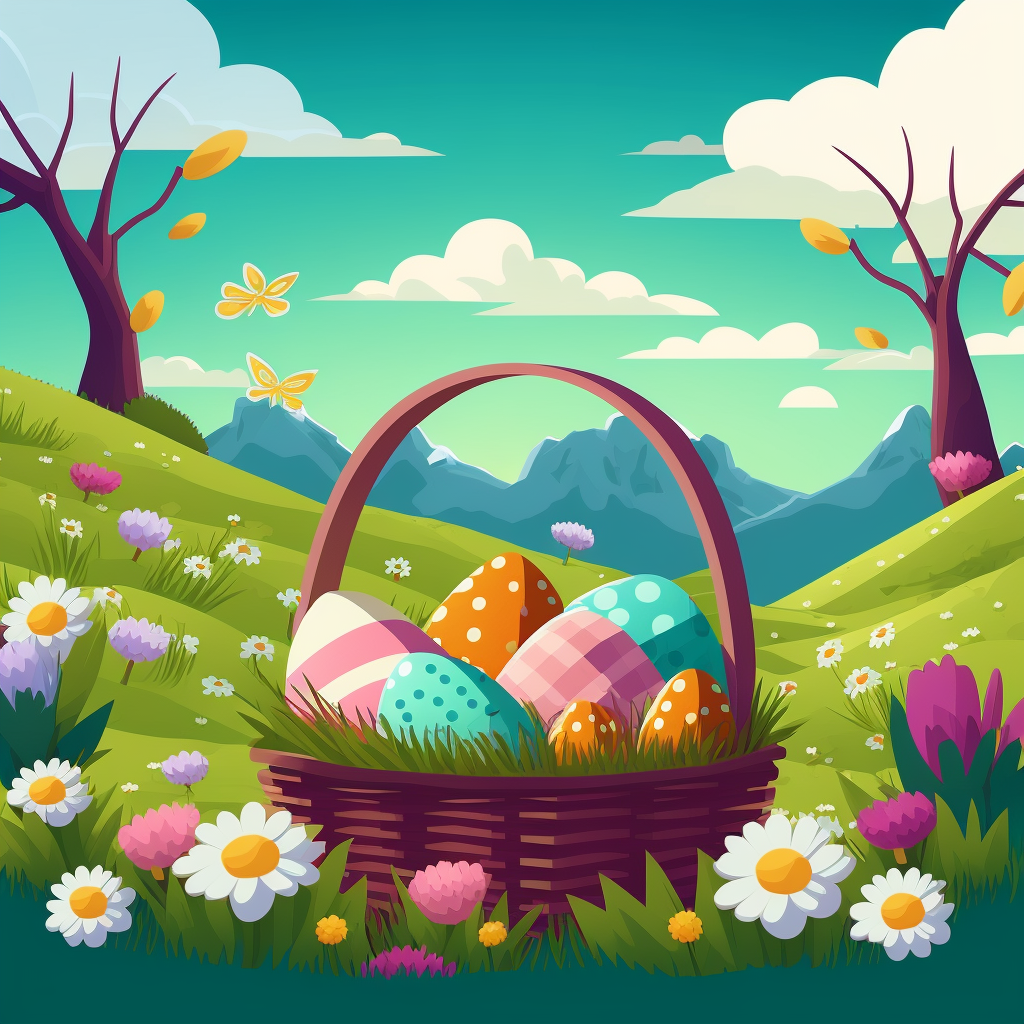 AI Midjourney Prompt for Easter - Vibrant Easter Eggs