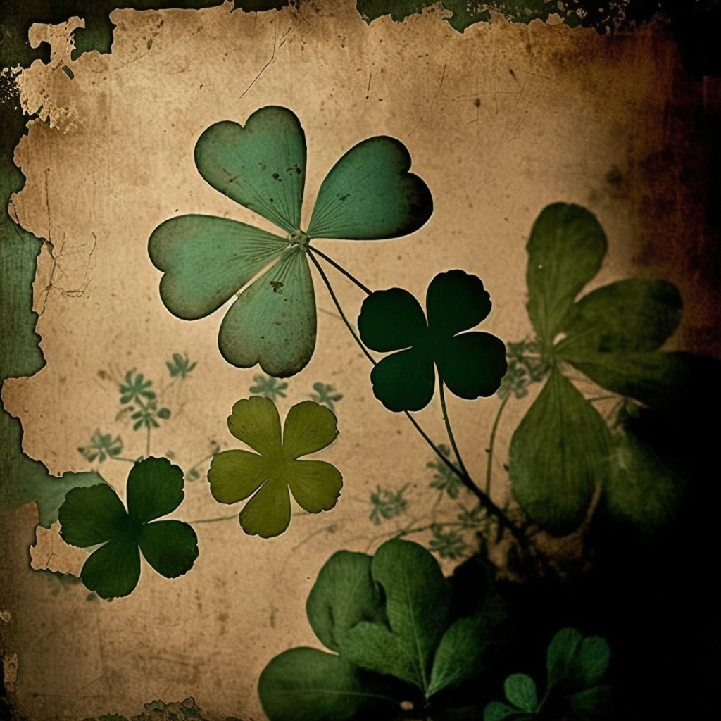 AI Midjourney Prompt for St Patricks Day - Shamrocks