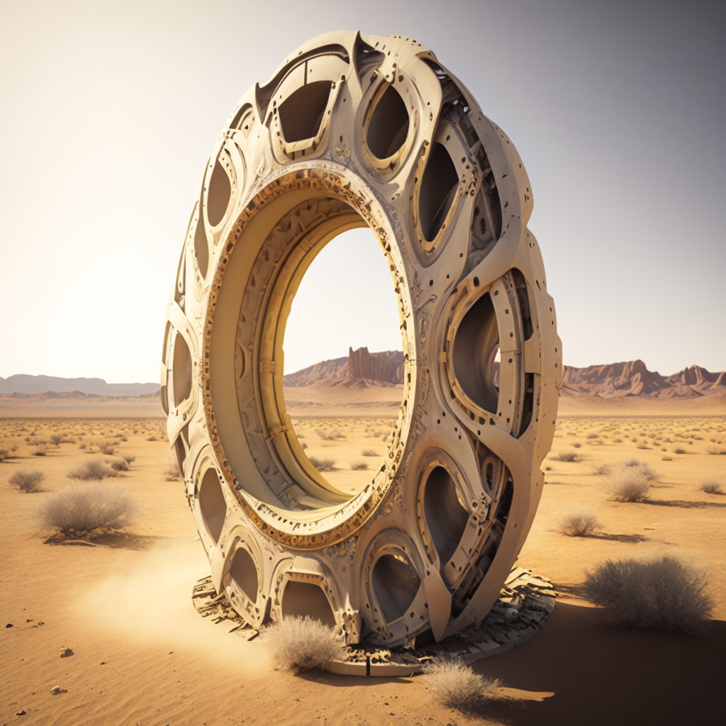 AI Midjourney Prompt for Futuristic - Alien Technology Desert Ring