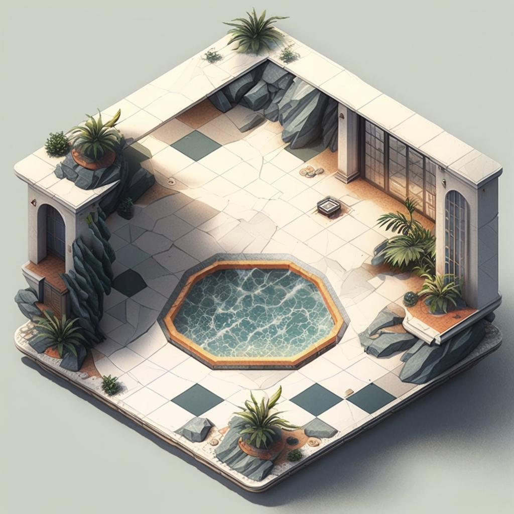 AI Midjourney Prompt for Object - Isometric Realistic Building