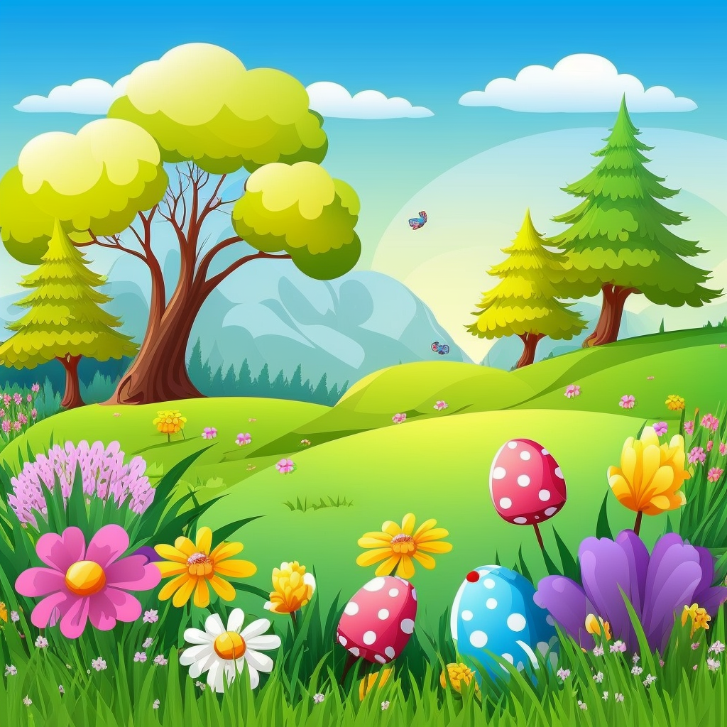 AI Midjourney Prompt for Easter - Spring Meadow