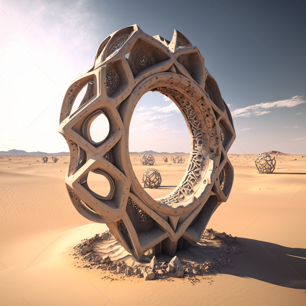 AI Midjourney Prompt for Futuristic - Alien Technology Desert Ring