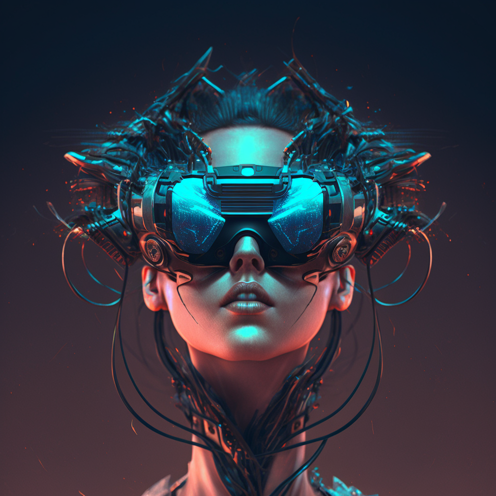 AI Midjourney Prompt for People - Cyberpunk Aesthetic Portrait