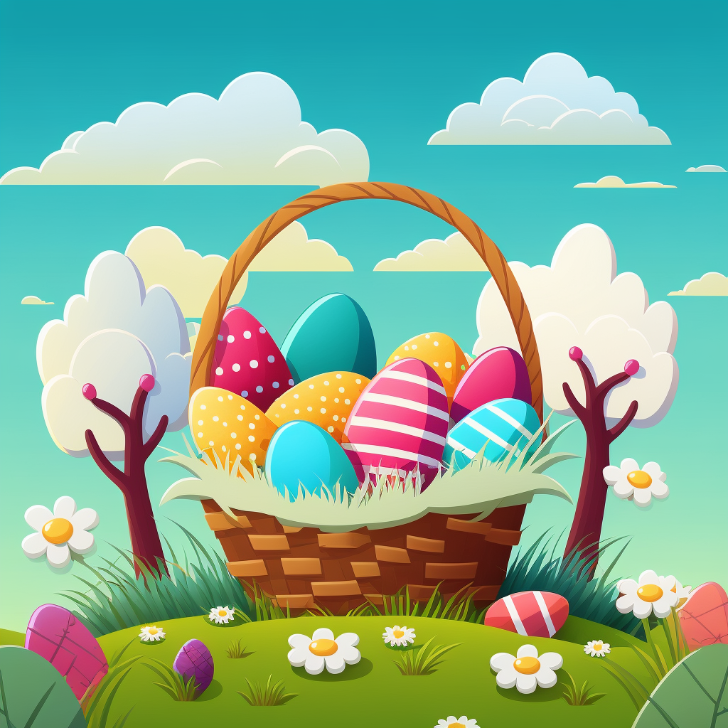 AI Midjourney Prompt for Easter - Vibrant Easter Eggs