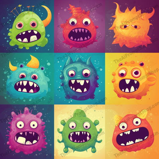 AI Midjourney Prompt for Cute Monster Expressions