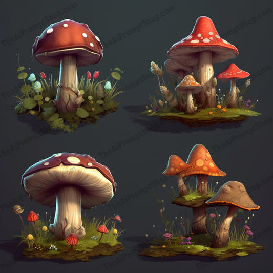AI Midjourney Prompt for Fungi Fantasies