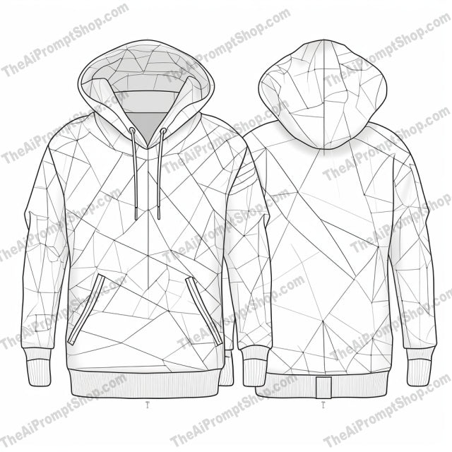 AI Midjourney Prompt for Elegant Hoodie Template