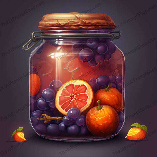 AI Midjourney Prompt for Mystic Fruit Jar