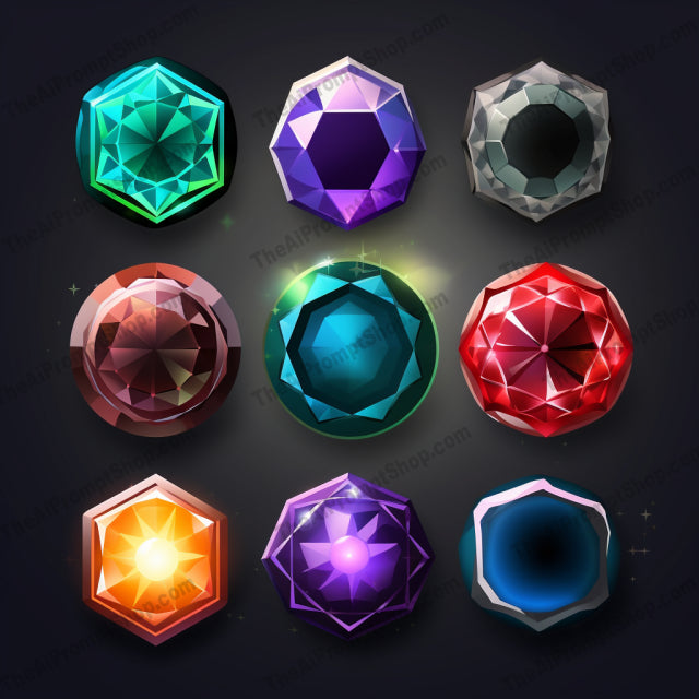 AI Midjourney Prompt for Jewel Icons