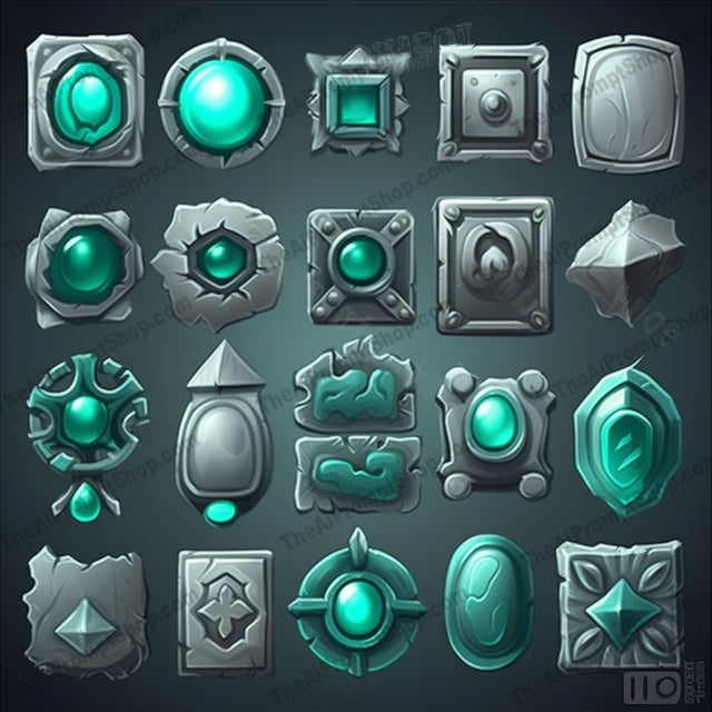 AI Midjourney Prompt for Wrought Iron Icon Set