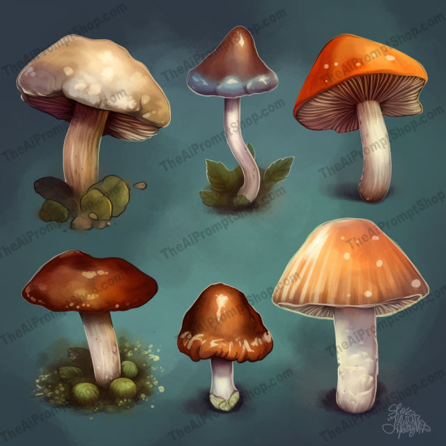 AI Midjourney Prompt for Playful Mushroom Gardens