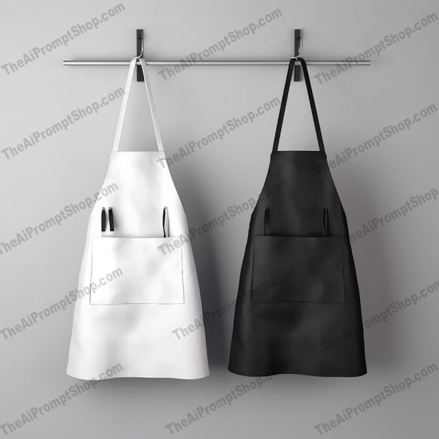 AI Midjourney Prompt for Photorealistic Apron Hangers