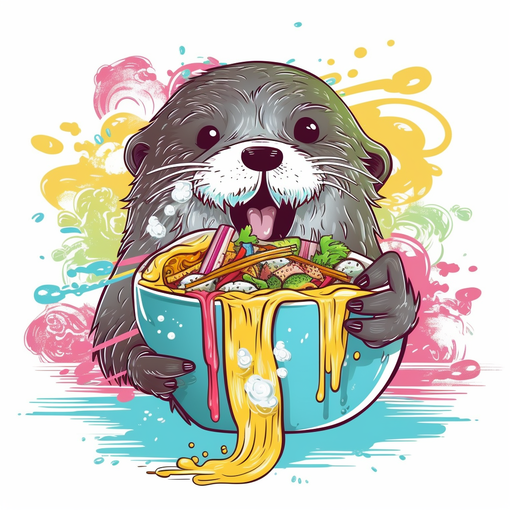 AI Midjourney Prompt for Food - Whimsical Noodle Slurper