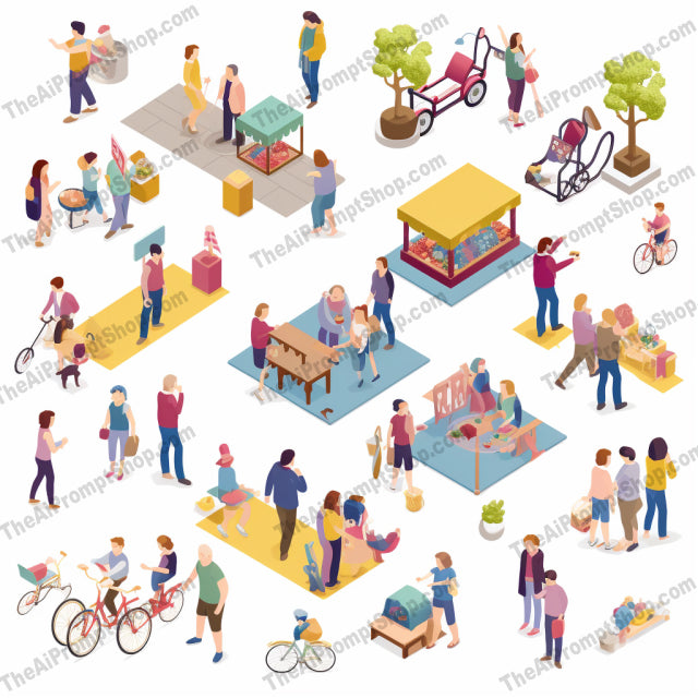 AI Midjourney Prompt for Isometrics - B161s -  Isometric Family Fun