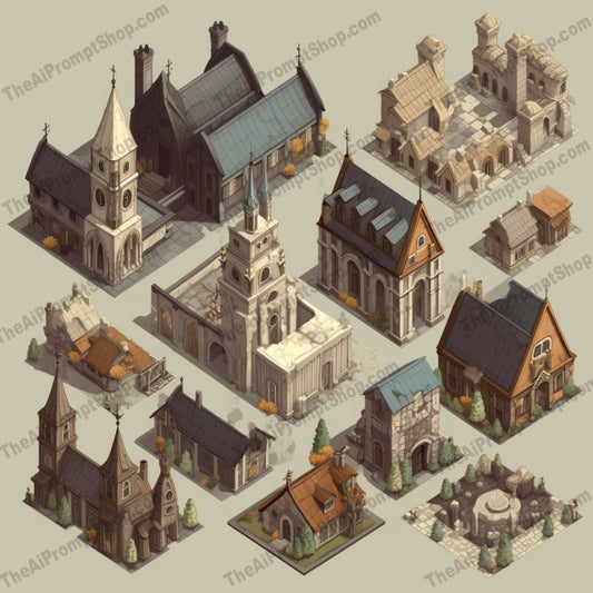 AI Midjourney Prompt for Isometric Fantasy Landscapes