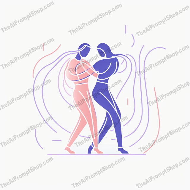 AI Midjourney Prompt for Dancing Couple Icon