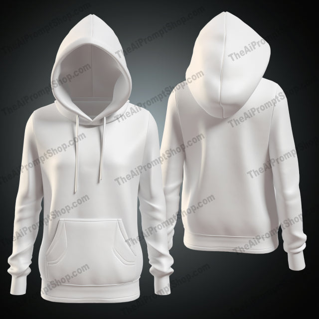 AI Midjourney Prompt for High Resolution White Hoodie