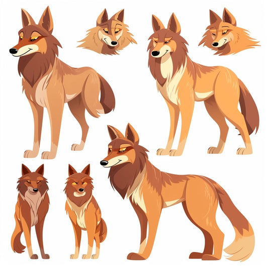 AI Midjourney Prompt for Playful Vector Illustrations of Cartoon Animal Breed
