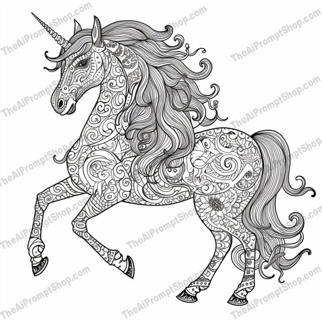 AI Midjourney Prompt for Coloring Pages - 2368