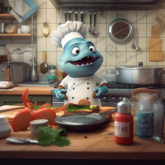 AI Midjourney Prompt for Adorable Chef Animation