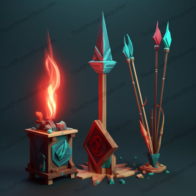 AI Midjourney Prompt for Handcrafted Fire Arrows