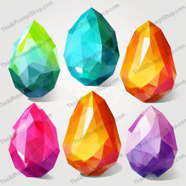 AI Midjourney Prompt for Sparkling Gemstone Easter Eggs