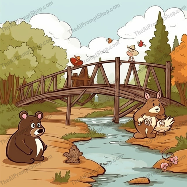 AI Midjourney Prompt for C181 - Storybook Illustrations - Bridge Buddies