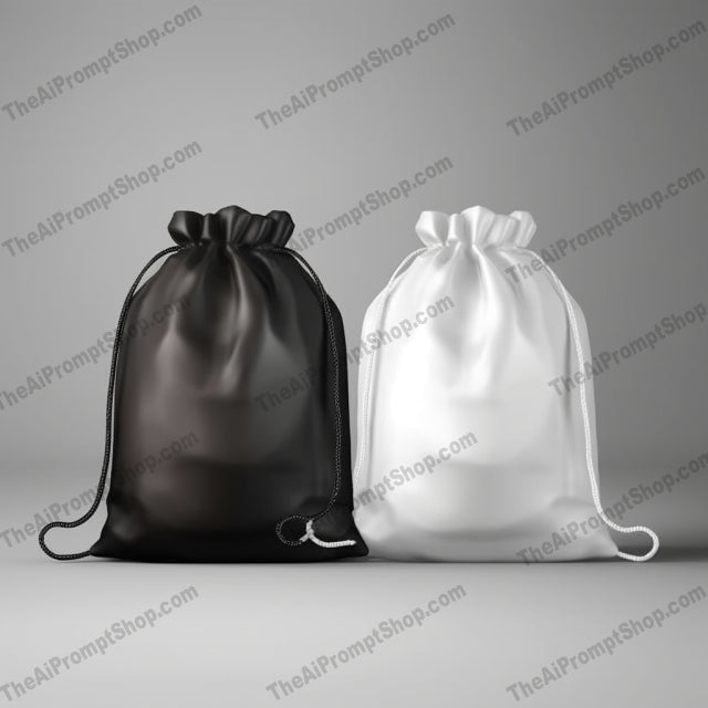 AI Midjourney Prompt for Leather Drawstring Bags