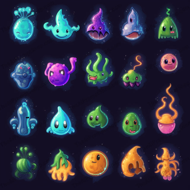 AI Midjourney Prompt for Game Sprite Icons