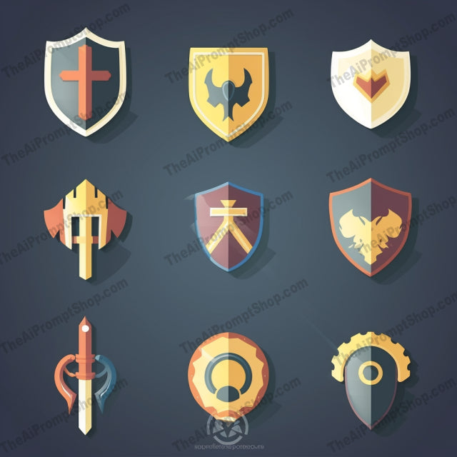 AI Midjourney Prompt for Interactive Warrior Icons