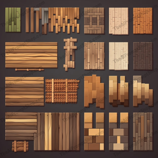 AI Midjourney Prompt for Minecraft Wooden Slats and Blocks