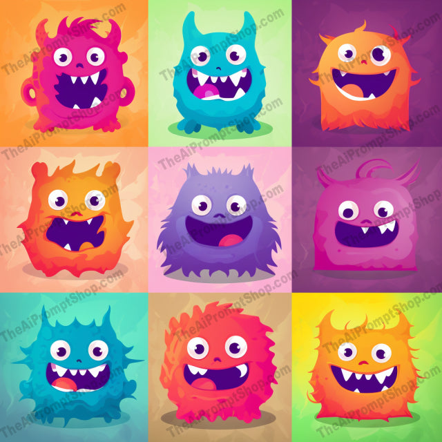 AI Midjourney Prompt for Cute Monster Expressions