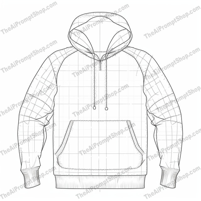 AI Midjourney Prompt for Elegant Hoodie Template