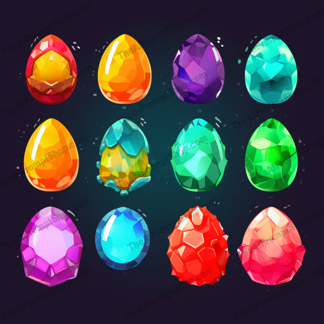 AI Midjourney Prompt for Colorful Puzzle-Like Easter Eggs