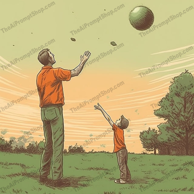 AI Midjourney Prompt for C276 - Storybook Illustrations - Playing Ball