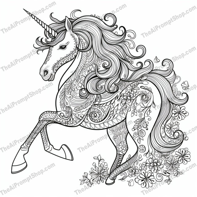 AI Midjourney Prompt for Coloring Pages - 2368