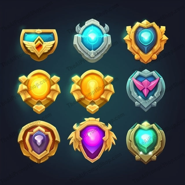 AI Midjourney Prompt for Animated Fantasy Badges